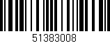 Código de barras (EAN, GTIN, SKU, ISBN): '51383008'
