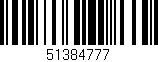 Código de barras (EAN, GTIN, SKU, ISBN): '51384777'