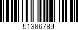 Código de barras (EAN, GTIN, SKU, ISBN): '51386789'
