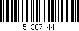 Código de barras (EAN, GTIN, SKU, ISBN): '51387144'