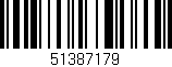 Código de barras (EAN, GTIN, SKU, ISBN): '51387179'