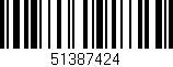 Código de barras (EAN, GTIN, SKU, ISBN): '51387424'