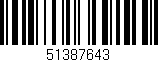 Código de barras (EAN, GTIN, SKU, ISBN): '51387643'