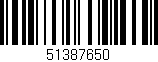 Código de barras (EAN, GTIN, SKU, ISBN): '51387650'