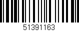 Código de barras (EAN, GTIN, SKU, ISBN): '51391163'