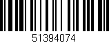 Código de barras (EAN, GTIN, SKU, ISBN): '51394074'