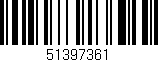 Código de barras (EAN, GTIN, SKU, ISBN): '51397361'