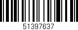 Código de barras (EAN, GTIN, SKU, ISBN): '51397637'