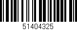 Código de barras (EAN, GTIN, SKU, ISBN): '51404325'