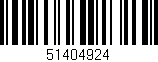 Código de barras (EAN, GTIN, SKU, ISBN): '51404924'