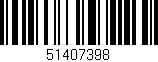 Código de barras (EAN, GTIN, SKU, ISBN): '51407398'