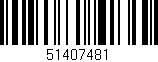 Código de barras (EAN, GTIN, SKU, ISBN): '51407481'