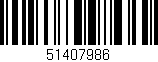 Código de barras (EAN, GTIN, SKU, ISBN): '51407986'