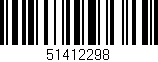 Código de barras (EAN, GTIN, SKU, ISBN): '51412298'