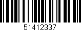 Código de barras (EAN, GTIN, SKU, ISBN): '51412337'