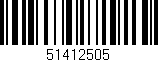 Código de barras (EAN, GTIN, SKU, ISBN): '51412505'