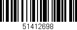 Código de barras (EAN, GTIN, SKU, ISBN): '51412698'