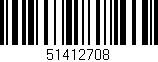 Código de barras (EAN, GTIN, SKU, ISBN): '51412708'