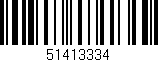 Código de barras (EAN, GTIN, SKU, ISBN): '51413334'