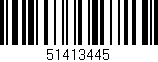 Código de barras (EAN, GTIN, SKU, ISBN): '51413445'