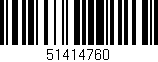 Código de barras (EAN, GTIN, SKU, ISBN): '51414760'
