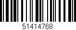 Código de barras (EAN, GTIN, SKU, ISBN): '51414768'