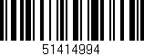 Código de barras (EAN, GTIN, SKU, ISBN): '51414994'