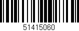 Código de barras (EAN, GTIN, SKU, ISBN): '51415060'