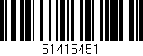 Código de barras (EAN, GTIN, SKU, ISBN): '51415451'