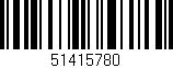 Código de barras (EAN, GTIN, SKU, ISBN): '51415780'
