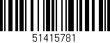 Código de barras (EAN, GTIN, SKU, ISBN): '51415781'