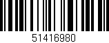 Código de barras (EAN, GTIN, SKU, ISBN): '51416980'