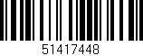 Código de barras (EAN, GTIN, SKU, ISBN): '51417448'