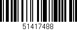 Código de barras (EAN, GTIN, SKU, ISBN): '51417488'