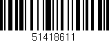 Código de barras (EAN, GTIN, SKU, ISBN): '51418611'