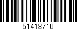 Código de barras (EAN, GTIN, SKU, ISBN): '51418710'