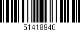 Código de barras (EAN, GTIN, SKU, ISBN): '51418940'
