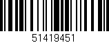 Código de barras (EAN, GTIN, SKU, ISBN): '51419451'