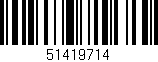 Código de barras (EAN, GTIN, SKU, ISBN): '51419714'