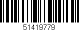 Código de barras (EAN, GTIN, SKU, ISBN): '51419779'