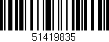 Código de barras (EAN, GTIN, SKU, ISBN): '51419835'