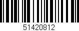 Código de barras (EAN, GTIN, SKU, ISBN): '51420812'