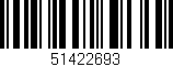 Código de barras (EAN, GTIN, SKU, ISBN): '51422693'