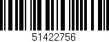 Código de barras (EAN, GTIN, SKU, ISBN): '51422756'