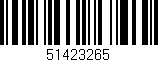 Código de barras (EAN, GTIN, SKU, ISBN): '51423265'