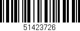 Código de barras (EAN, GTIN, SKU, ISBN): '51423726'