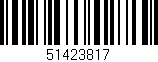 Código de barras (EAN, GTIN, SKU, ISBN): '51423817'