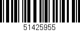 Código de barras (EAN, GTIN, SKU, ISBN): '51425955'
