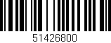 Código de barras (EAN, GTIN, SKU, ISBN): '51426800'