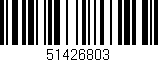 Código de barras (EAN, GTIN, SKU, ISBN): '51426803'